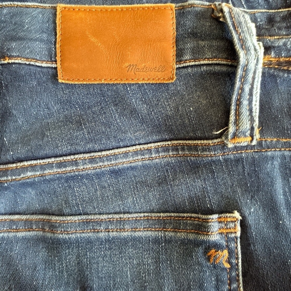 Madewell High Rise Skinny Jeans Medium Wash Raw Hem Size 30 - Picture 7 of 10